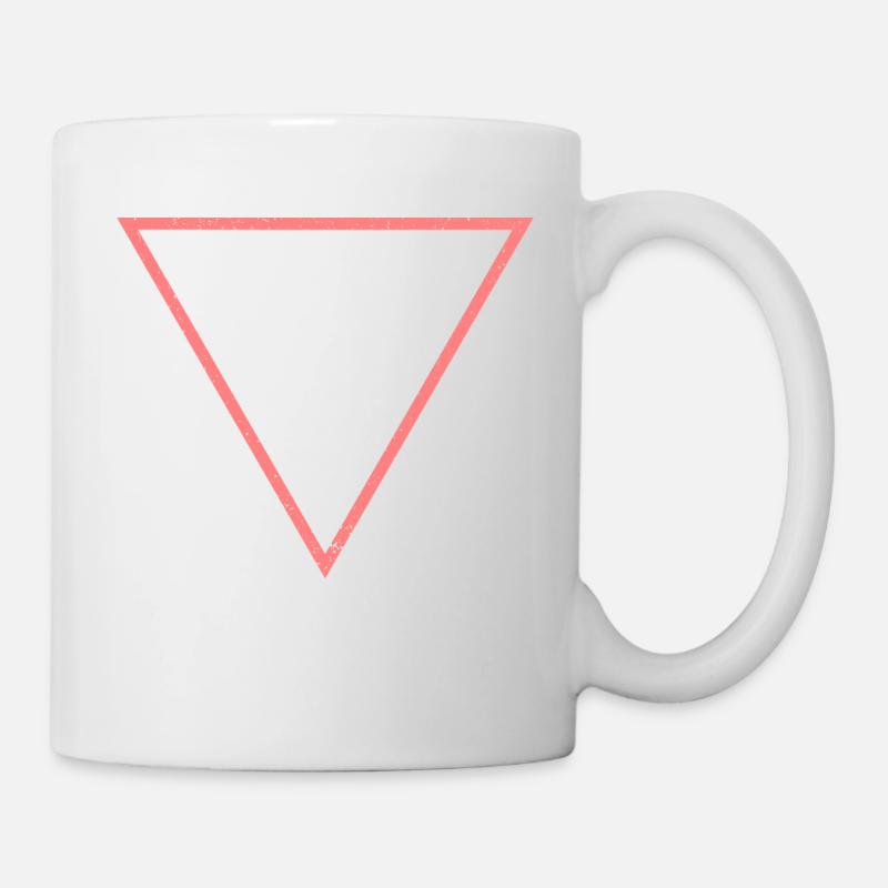 dreieck rosa - Tasse - Weiß