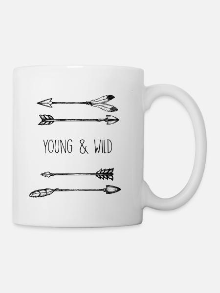 Pfeile Young & Wild - Tasse - Weiß