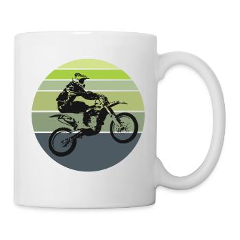 Motocross Retro - Tasse - Weiß - Rechts