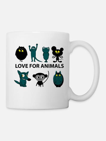 love for animals - Mug - white