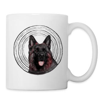 Schäferhund - Tasse - Weiß - Rechts