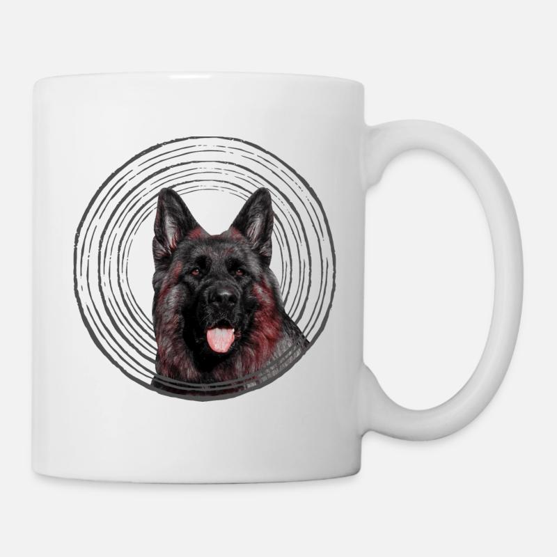 Schäferhund - Tasse - Weiß