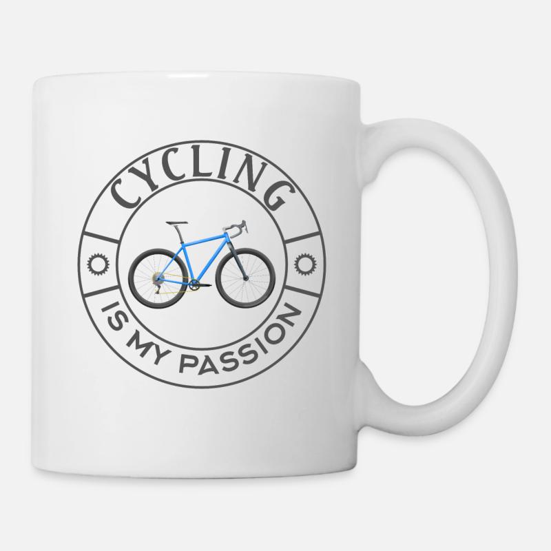 Passion Cyclisme, Cyclisme - Mug blanc - blanc