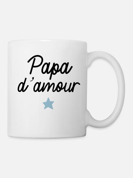 Papa d amour e toile - Mug blanc - blanc