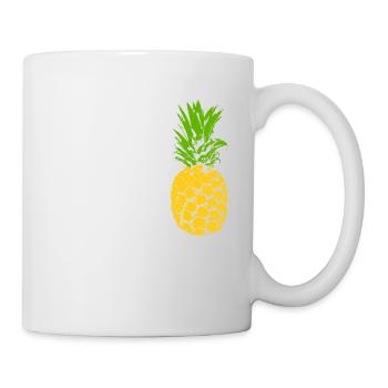 Ananas Peace love and pineapple - Tasse - Weiß - Rechts