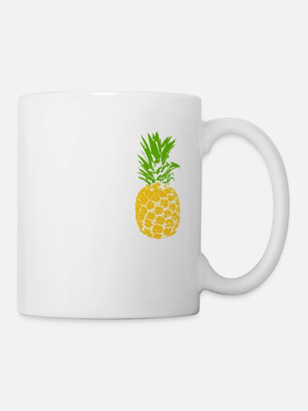 Ananas Amour de la paix et ananas - Mug blanc - blanc