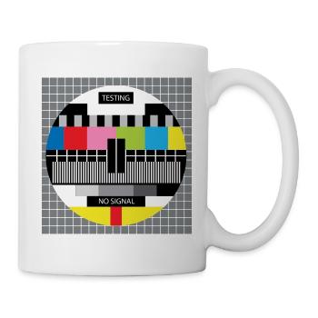tv television screen no signal error error - Mug - white - Right