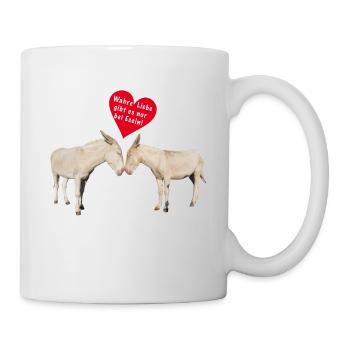 Wahre Esel Liebe - Tasse - Weiß - Rechts