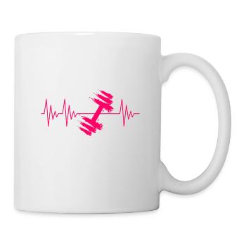 Dumbbell heartbeat ECG - Mug - white - Right