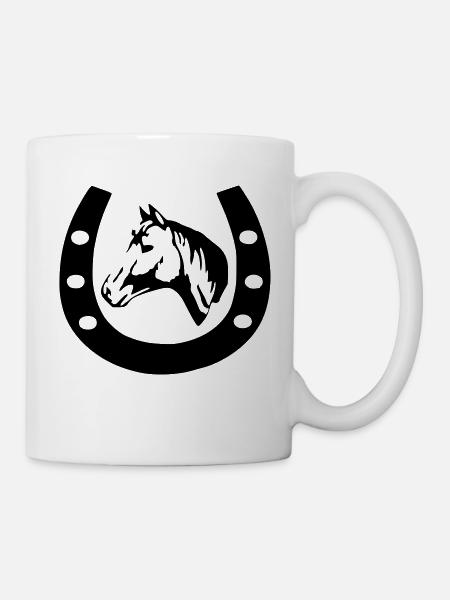 cheval en chaussures - Mug blanc - blanc