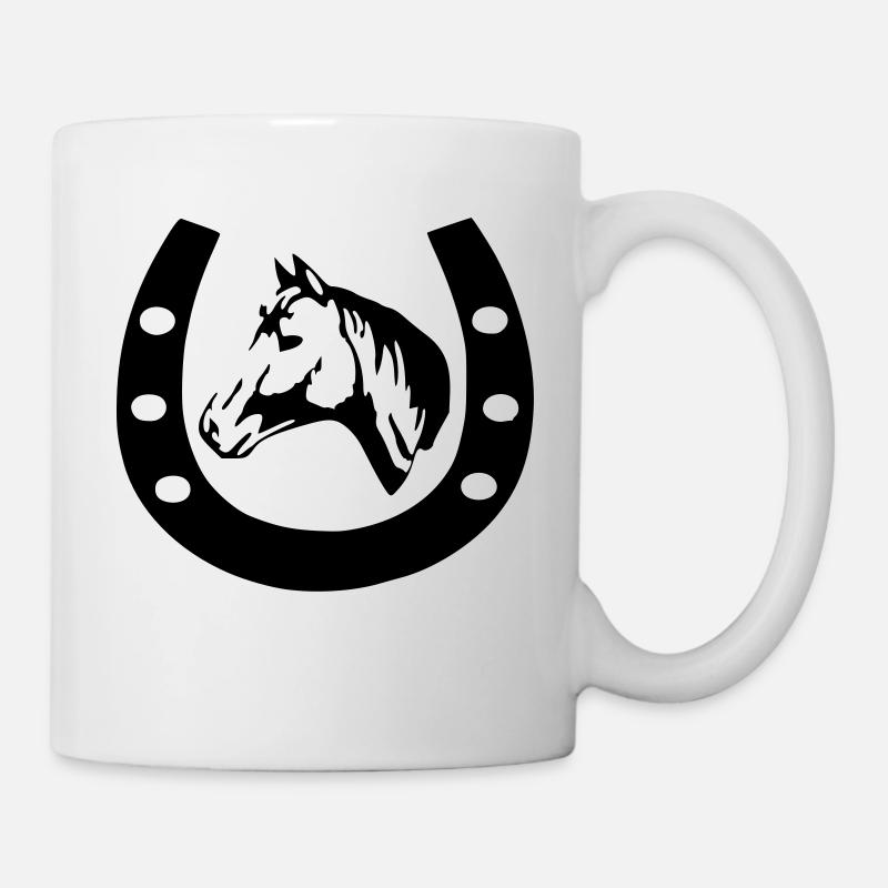 cheval en chaussures - Mug blanc - blanc