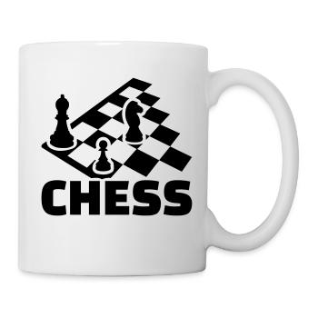 Schach - Tasse - Weiß - Rechts