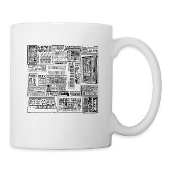 Synthétiseurs et boîtes à rythmes - Mug blanc - blanc - Droite