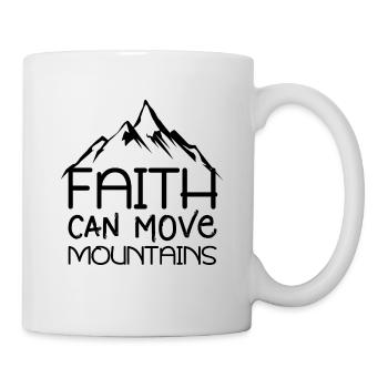 Glaube kann Berge versetzen Bibelzitate christlich - Tasse - Weiß - Rechts