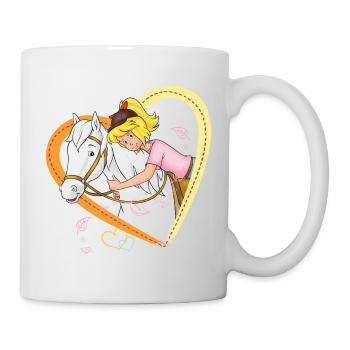 Bibi und Tina 'Bibi kuschelt mit Sabrina' - Tasse - Weiß - Rechts