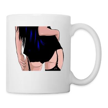 sexy ass, seksowny tyłek, sexy po, Knackpo model - Tasse - Weiß - Rechts