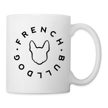 Bouledogue Français Minimaliste - Bouledogue Français - Mug blanc - blanc - Droite