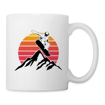 Snowboard Snowboarder Snowboarden Winter Geschenke - Tasse - Weiß - Rechts