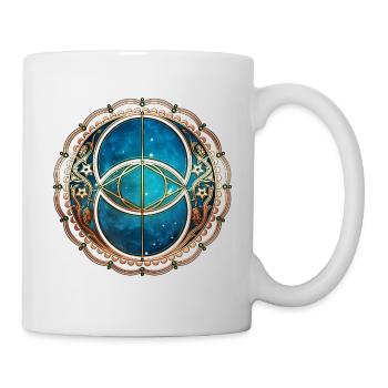Vesica Piscis, Chalice Well, Sacred Geometry space - Mug - white - Right