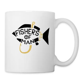 Pêcheurs d'homme / pêcheur humain / Jésus - poisson - Mug blanc - blanc - Droite