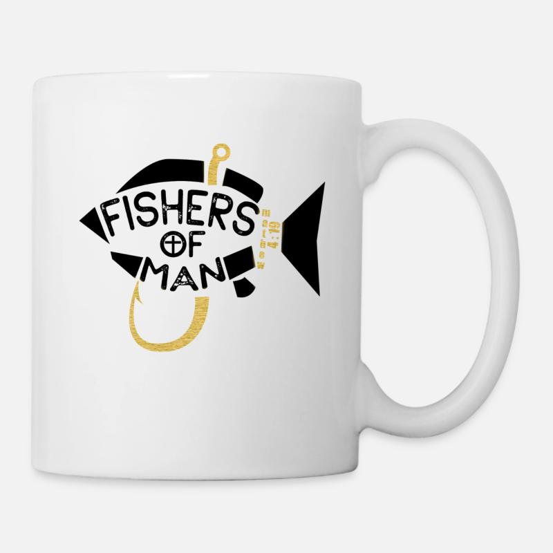 Pêcheurs d'homme / pêcheur humain / Jésus - poisson - Mug blanc - blanc