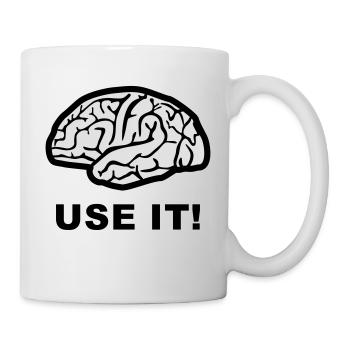 Brain - use it! - Mug - white - Right