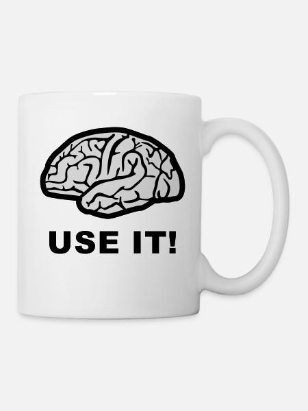 Brain - use it! - Mug blanc - blanc
