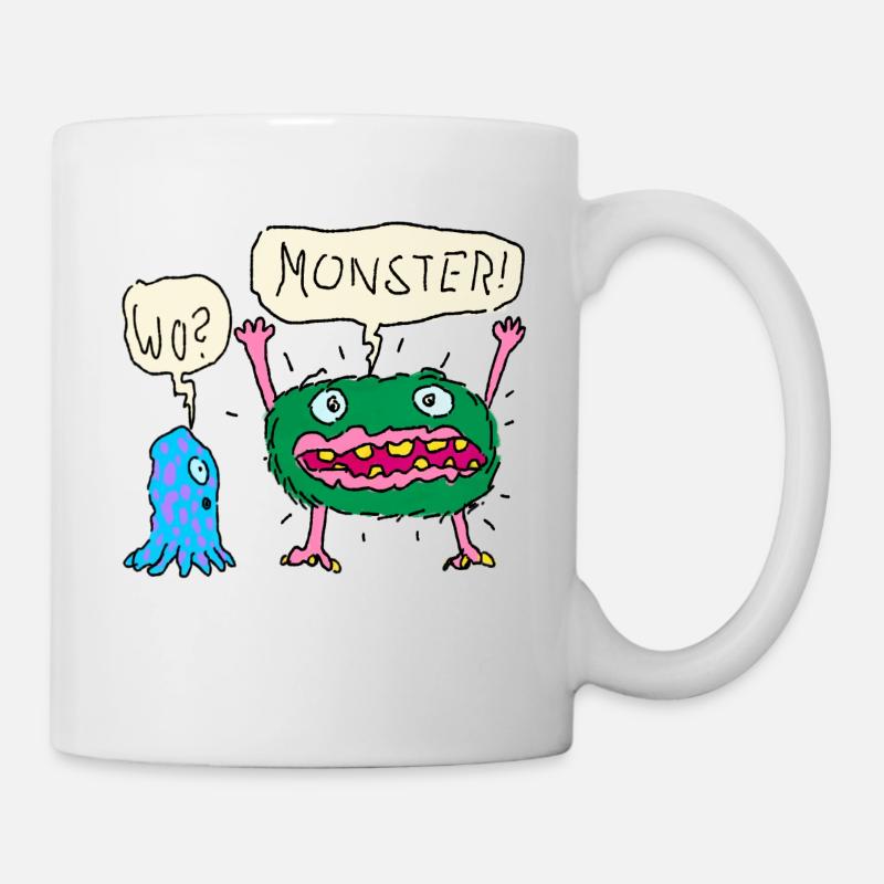 Es gibt Monster - Tasse - Weiß