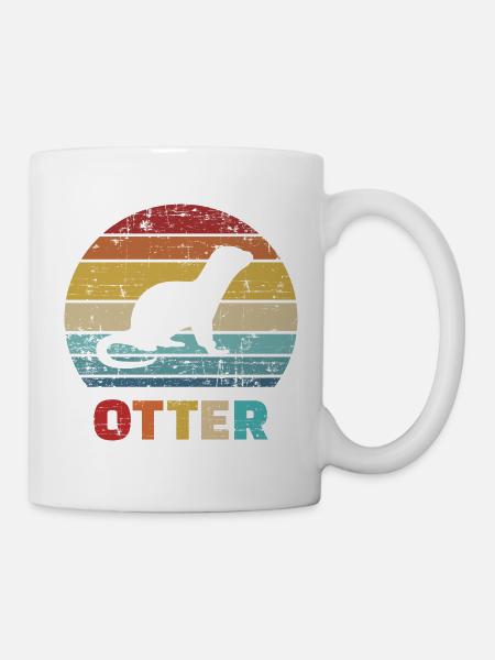 loutre - Mug blanc - blanc