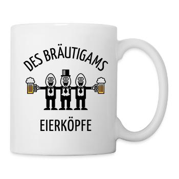 Des Bräutigams Eierköpfe (JGA / Team / POS / 3C) - Tasse - Weiß - Rechts