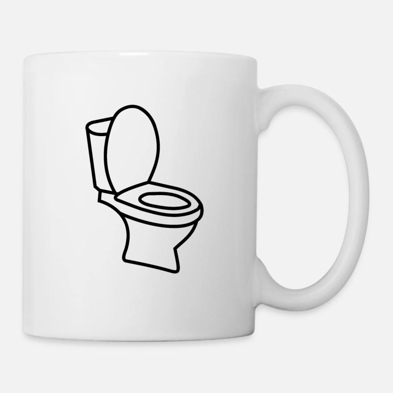 Toilettes toilettes toilettes - Mug blanc - blanc