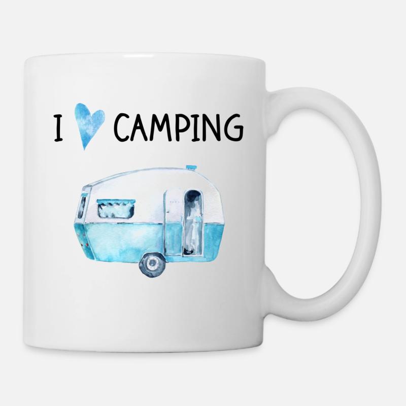 I love Camping - Tasse - Weiß