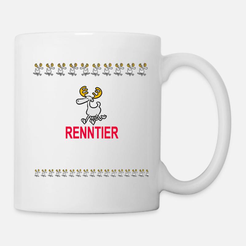 Bavarian Monkey Renntier - Tasse - Weiß