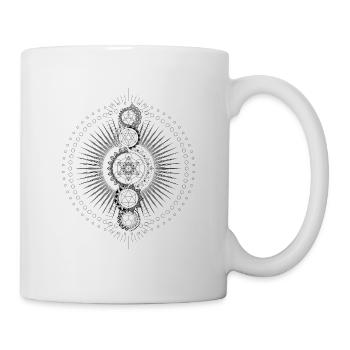 Heilige Geometrie Metatrons Würfel Schwarz - Tasse - Weiß - Rechts