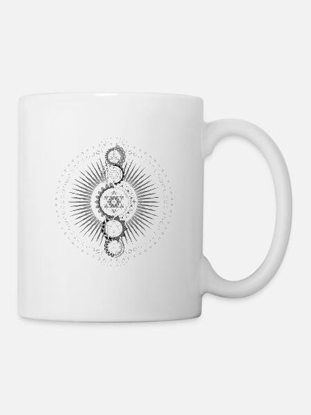 Géométrie sacrée Metatron's Cube Black - Mug blanc - blanc