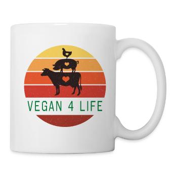Vegan Vegan Vegan Colorful - Mug - white - Right