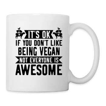Vegan Vegan Vegan Sans Fil Noir - Mug blanc - blanc - Droite