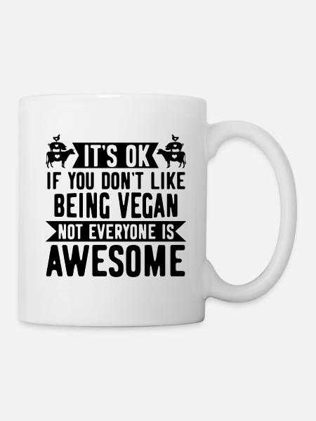 Vegan Veganer Veganerin Toll Schwarz - Tasse - Weiß