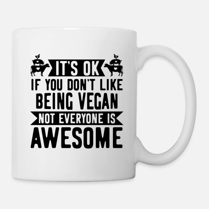 Vegan Vegan Vegan Sans Fil Noir - Mug blanc - blanc