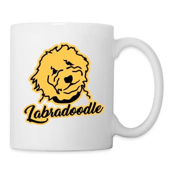 Labradoodle - Tasse - Weiß - Rechts