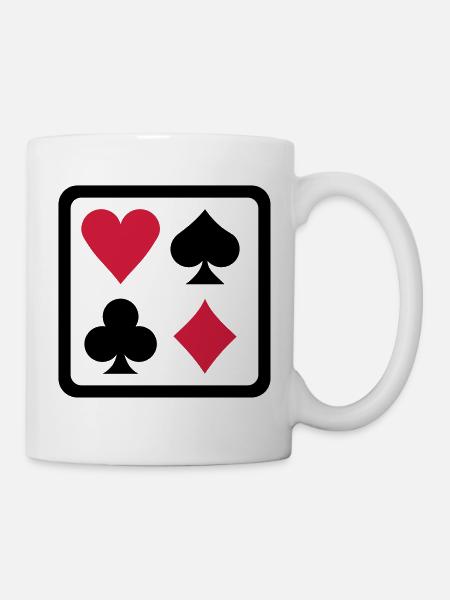 Poker - Tasse - Weiß