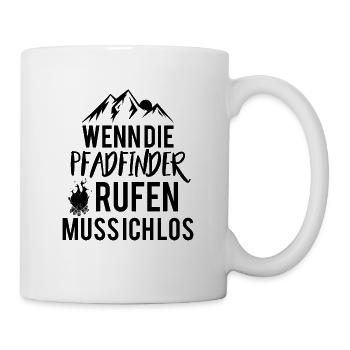 Pfadfinder | Abzeichen Natur Lagerfeuer Geschenke - Tasse - Weiß - Rechts
