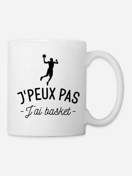 J'peux pas j'ai basket - Mug blanc - blanc