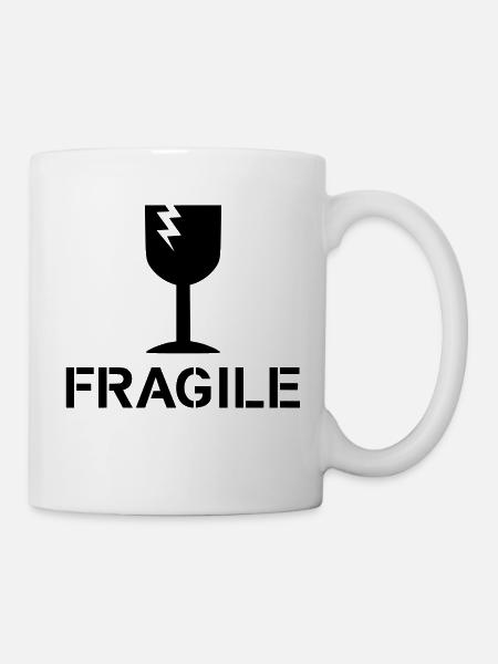fragile prudence! - Mug blanc - blanc