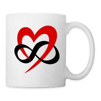 Cadeau de symbole d'amour infini coeur pour petite amie - Mug blanc - blanc - Droite