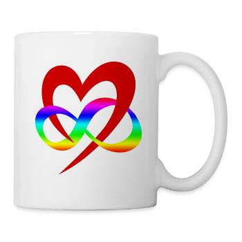 LGBTQ Valentine's Day Gift Infinity Heart Love - Mug blanc - blanc - Droite