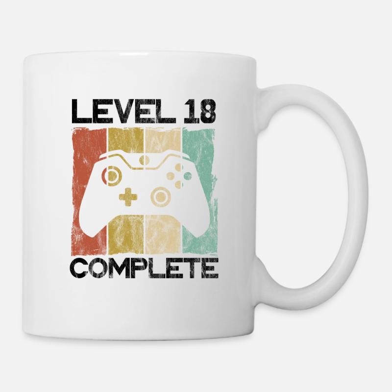 Level 18 complete Geburtstagsgeschenk - Tasse - Weiß