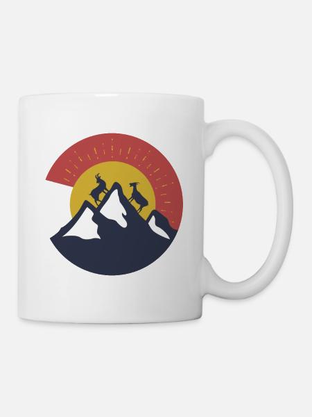 Ziege Ziegenbock Berge - Tasse - Weiß