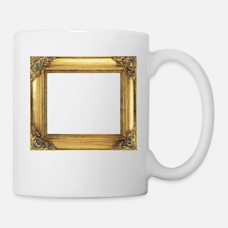 Cadre photo doré - Mug blanc - blanc