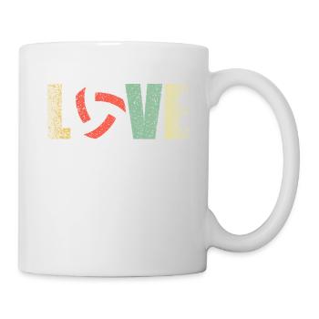 Sports Tee For Sporty You "Love" Beach Volleyball - Mug - white - Right